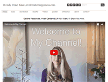 Tablet Screenshot of givelovecreatehappiness.com